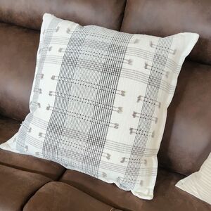 Elegant Black and White Throw Pillow